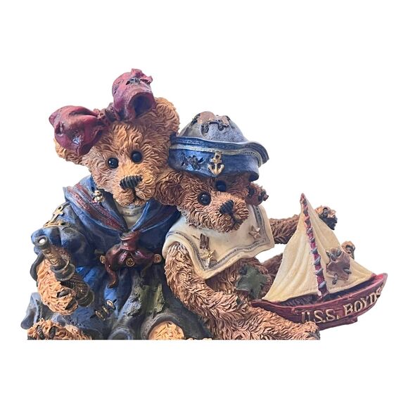 NEW Boyd's Bears SHIPMATES FIGURINE Elvira Chauncey Fitzbruin Boat Nautical BOX - Picture 4 of 7